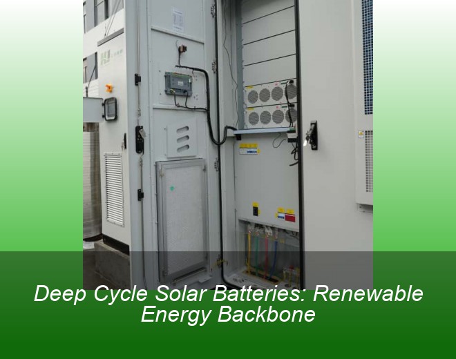 Deep Cycle Solar Batteries: Renewable Energy Backbone